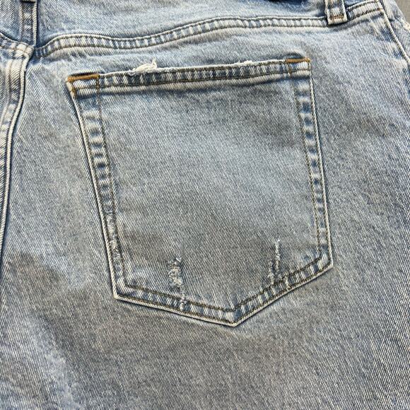 Abercrombie & Fitch Jeans Women's 33/16R Blue The Dad High Rise Button Fly - Picture 6 of 15